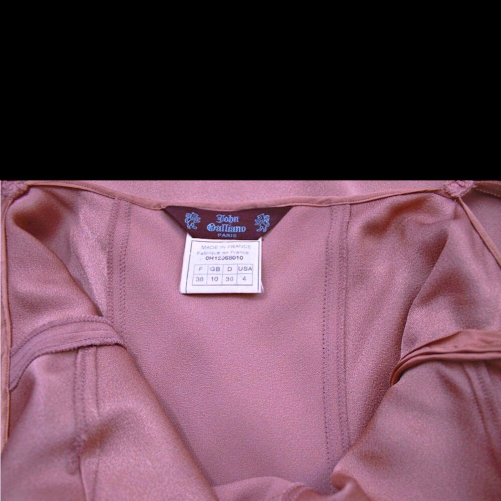 JOHN GALLIANO Vintage Fall 2000 On-The-Bias Lingerie Inspired Cocktail Dress - Picture 10 of 11